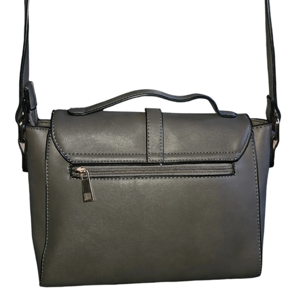 Catmicoo Vegan Leather Buckle Flap Crossbody Adjustable Strap Purse